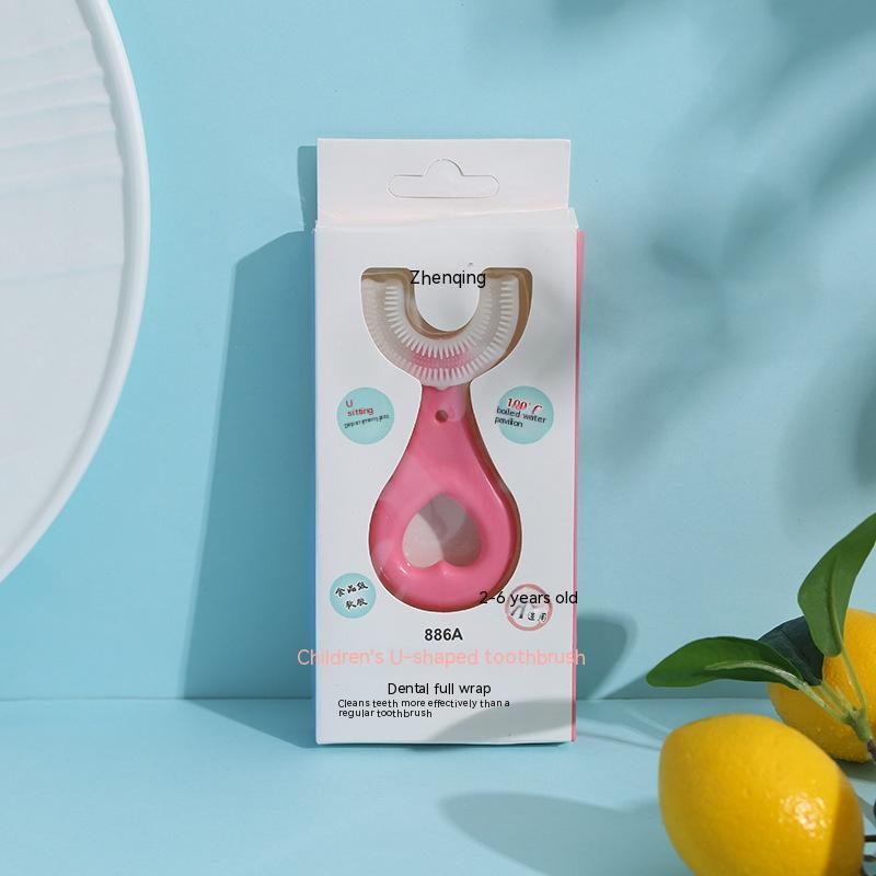 Children's U-shaped Toothbrush Baby Manual Food Grade Soft Silicone In The Mouth Type Teeth Cleaner Oral Teeth Cleaner