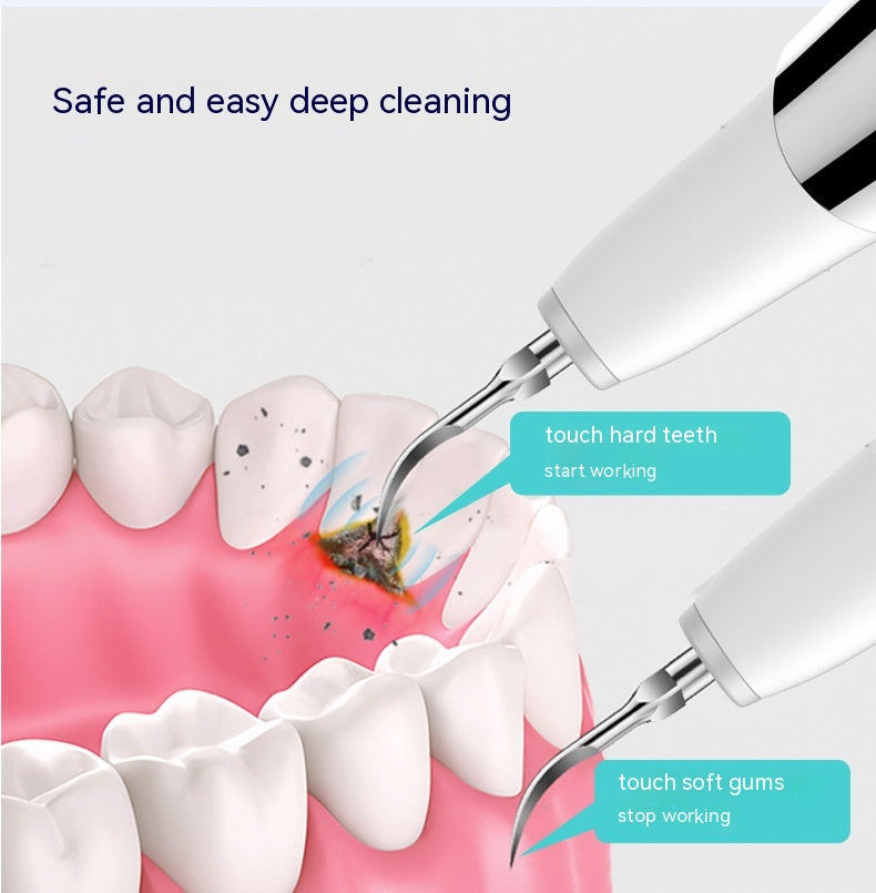 Household Portable Dental Calculus Removal Ultrasonic Teeth Cleaner