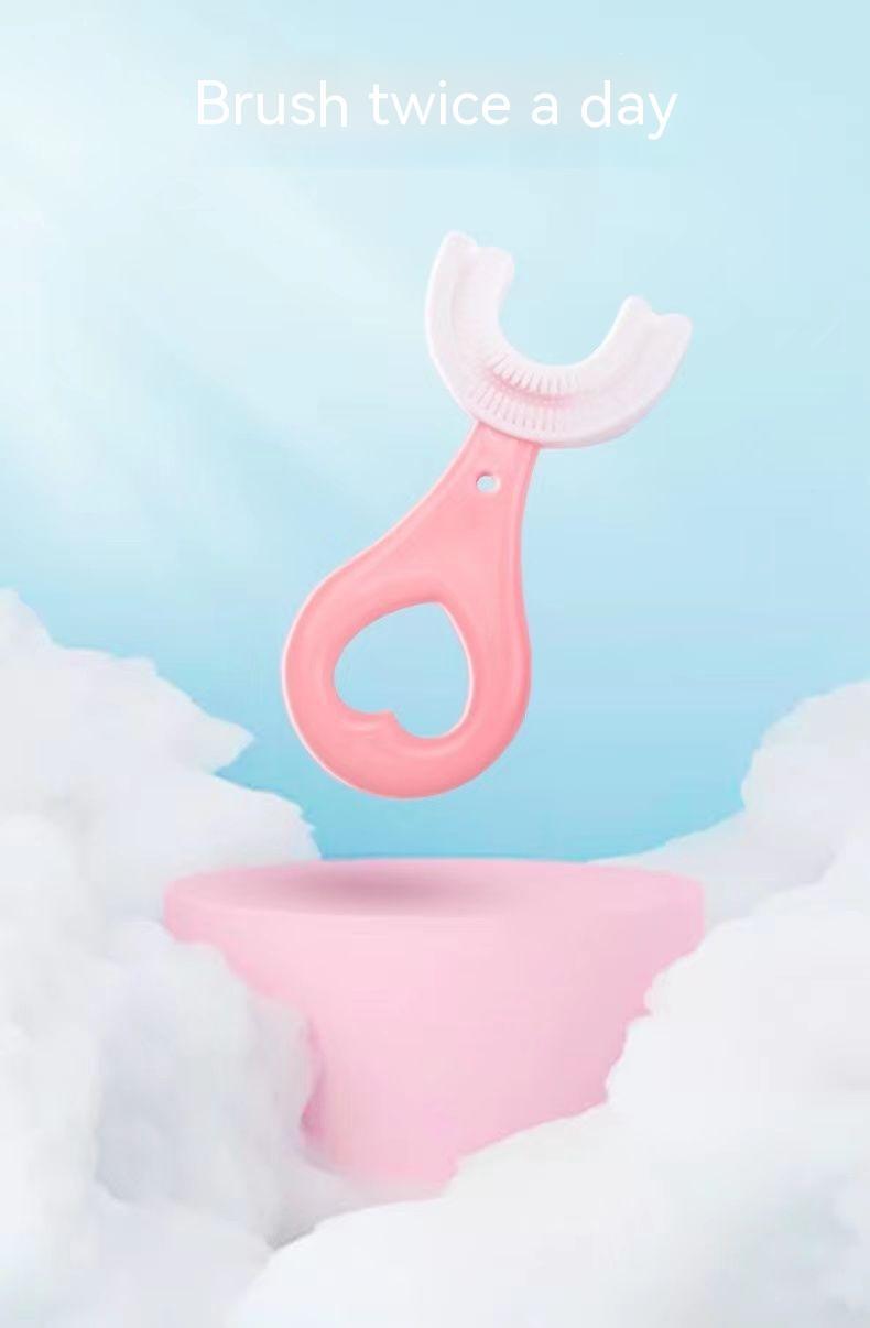 Children's U-shaped Toothbrush Baby Manual Food Grade Soft Silicone In The Mouth Type Teeth Cleaner Oral Teeth Cleaner