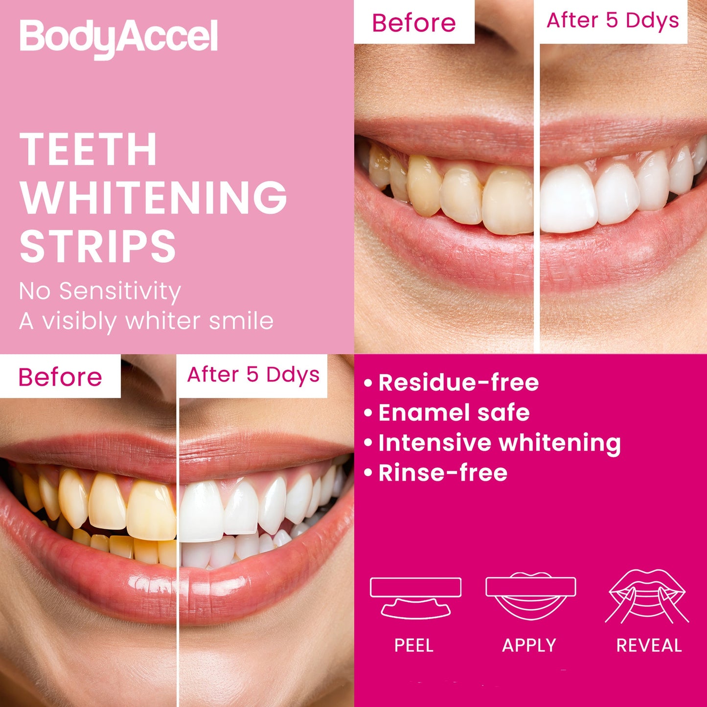Whitening Tooth Paste-14 Days 28 Pieces Pack Powerful Whitening