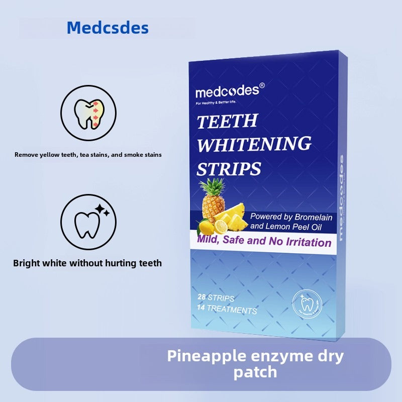 14 Pairs Of Pineapple Enzyme Tooth Strips. They Whiten And Brighten The Teeth, And Are Suitable For People Of All Ages Who Carry Out Daily Dental Care